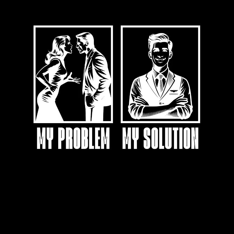 Receptionist My Problem My Solution Pictogram Dad