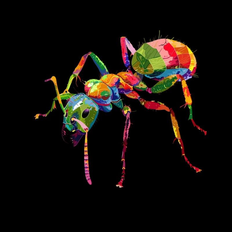 Colorful Ant Pop Art Style