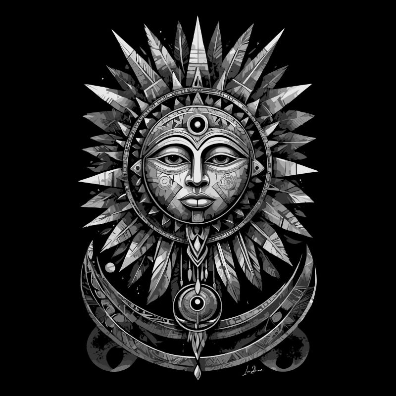 Inka-Sonne Geometrisches Silber