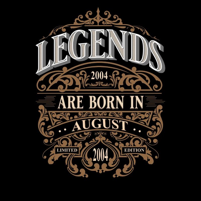 Août Né(e) en 2004 Anniversaire Année de naissance