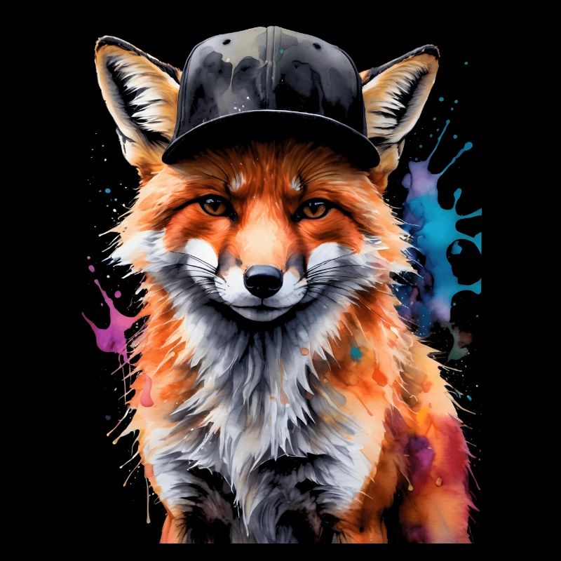 Fuchs Snapback Cap Cool Tier Design Print