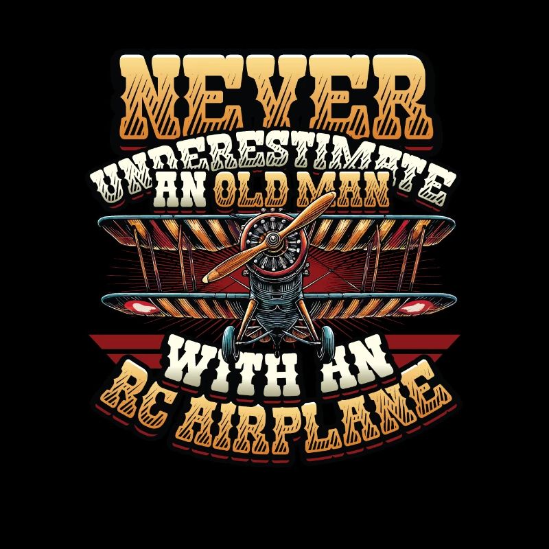 Alter Mann Mit Modellflugzeug