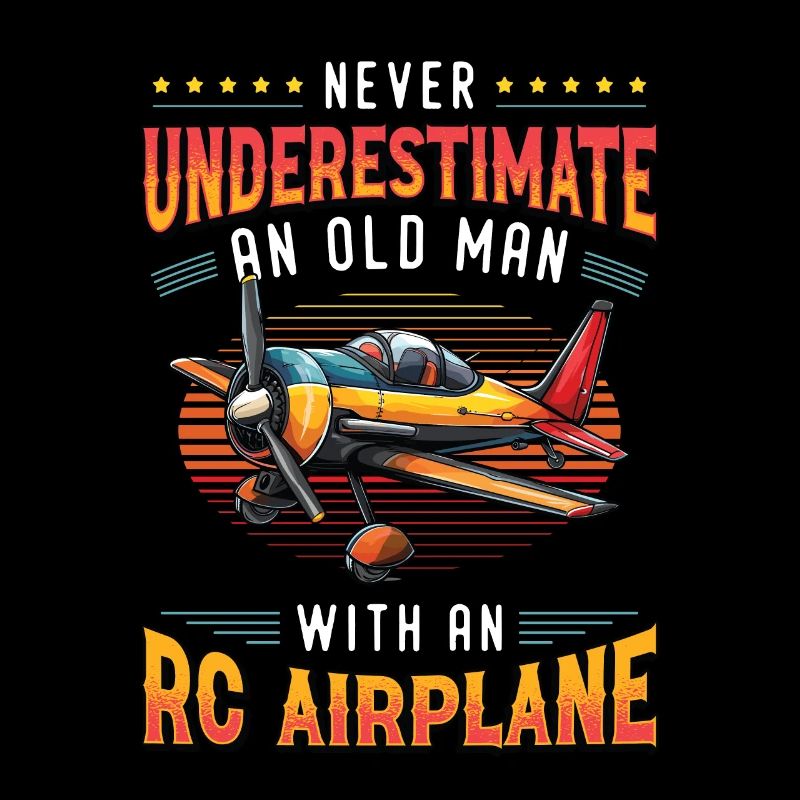 Alter Mann Mit Modellflugzeug