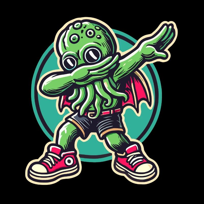 Dabbing drôle Cthulhu Dabbing Design