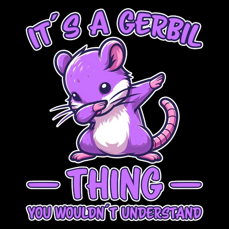 Dabbing Gerbil Dire Racing Rat Gerbil Cadeau