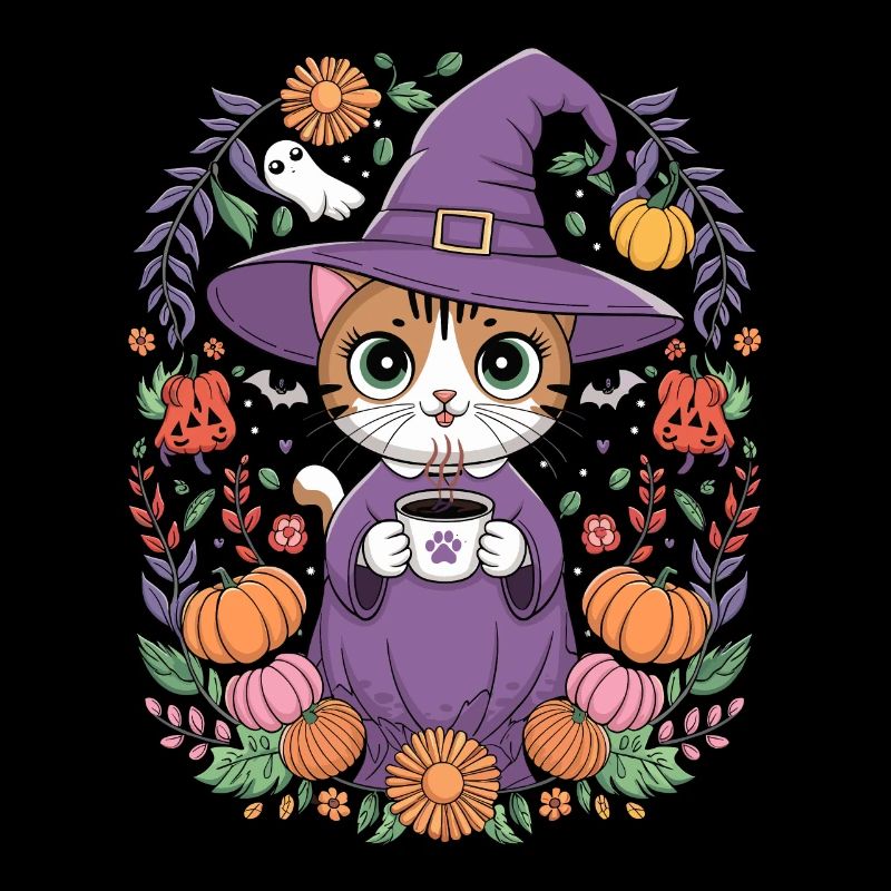 Kitten Witch Halloween Magic