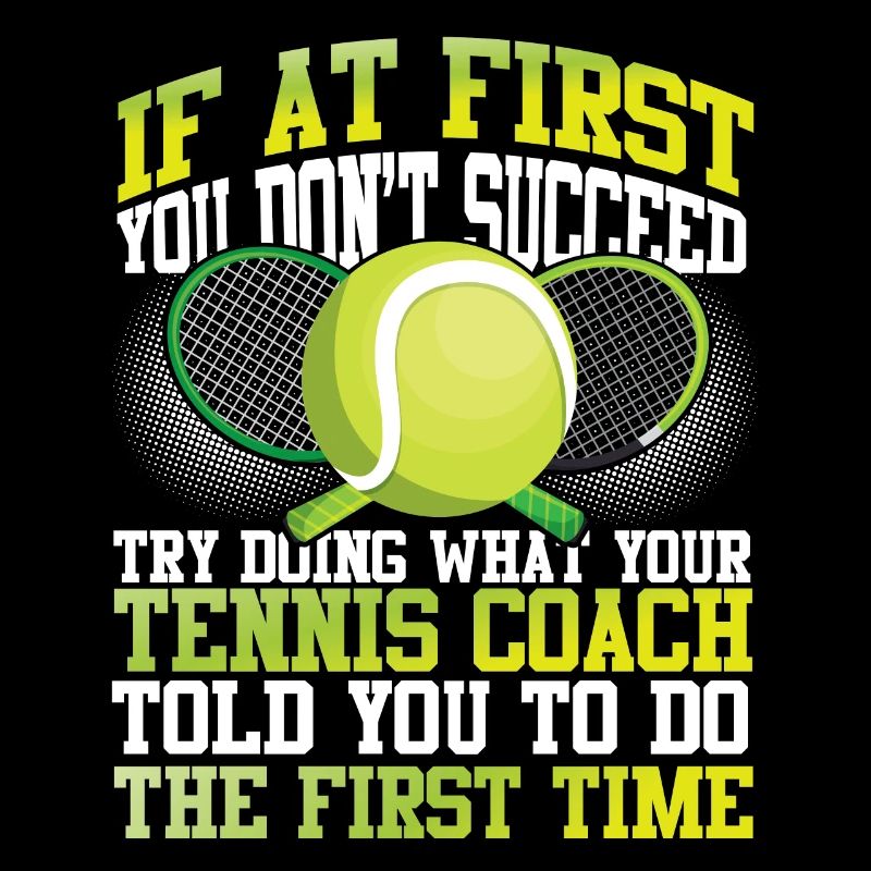 Funny Tennis Player Racket Coach