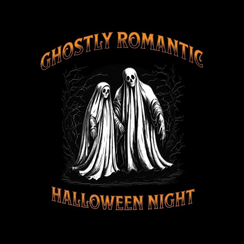 Ghostly romantic halloween night