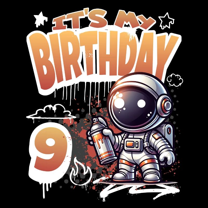 Graffiti astronaute 9e anniversaire