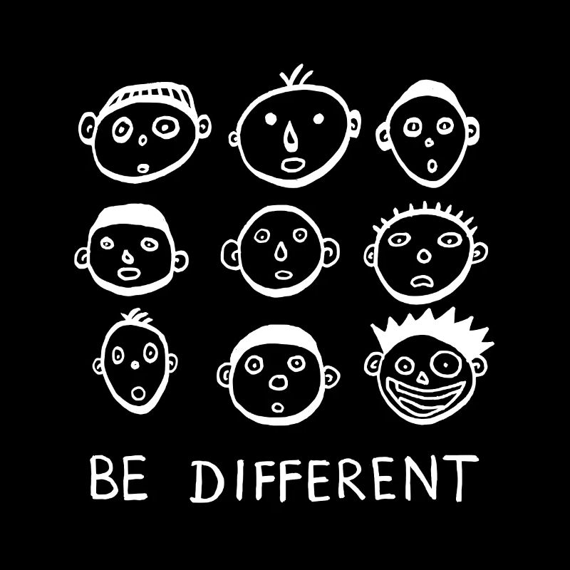 Être différent, être différent, déclaration cool, drôle