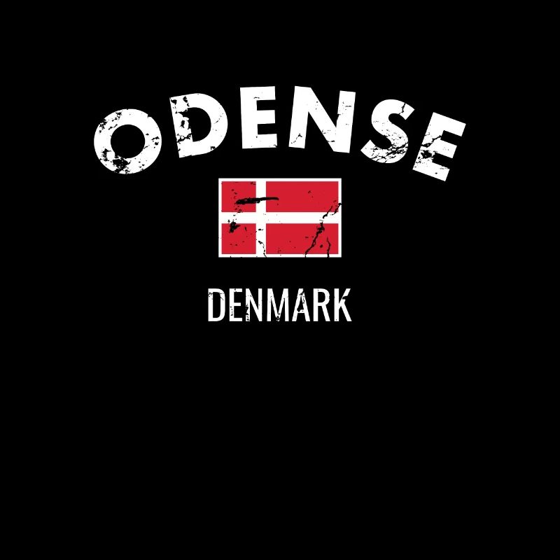 Odense Denmark Vintage Danish Flag