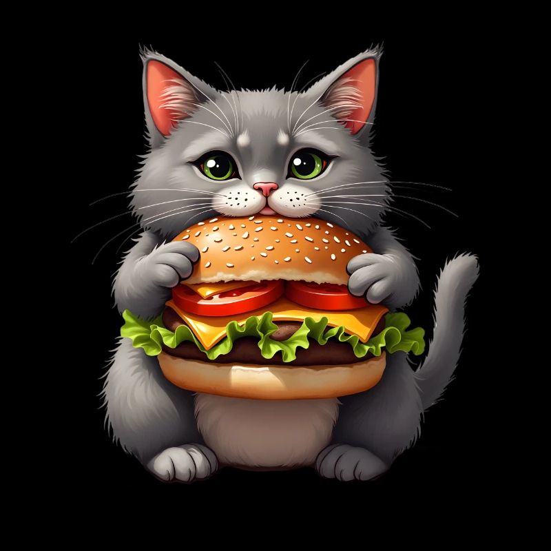 Chat Restauration rapide Burger Chats Hamburger Amoureux des chats