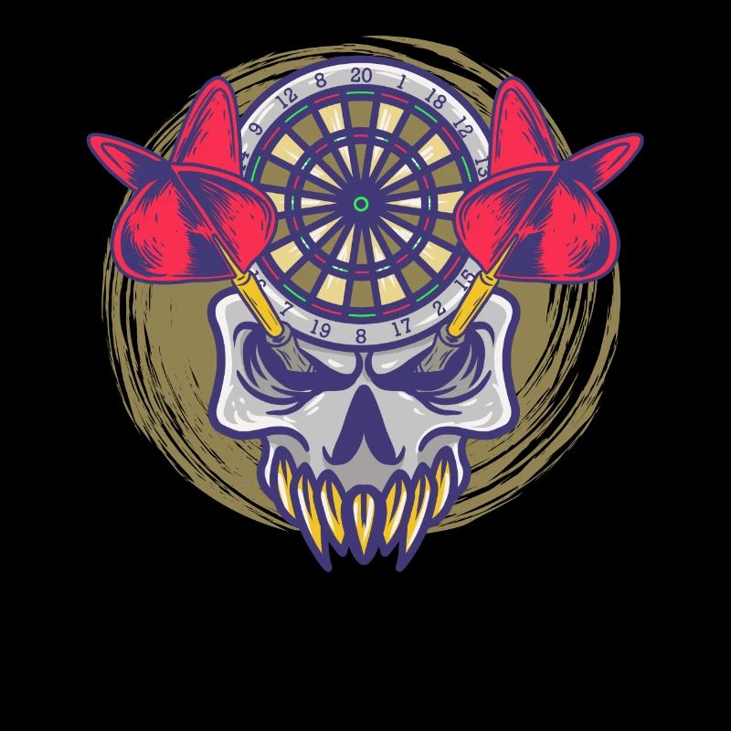 Dart Darted Dartboard Crâne Fléchette