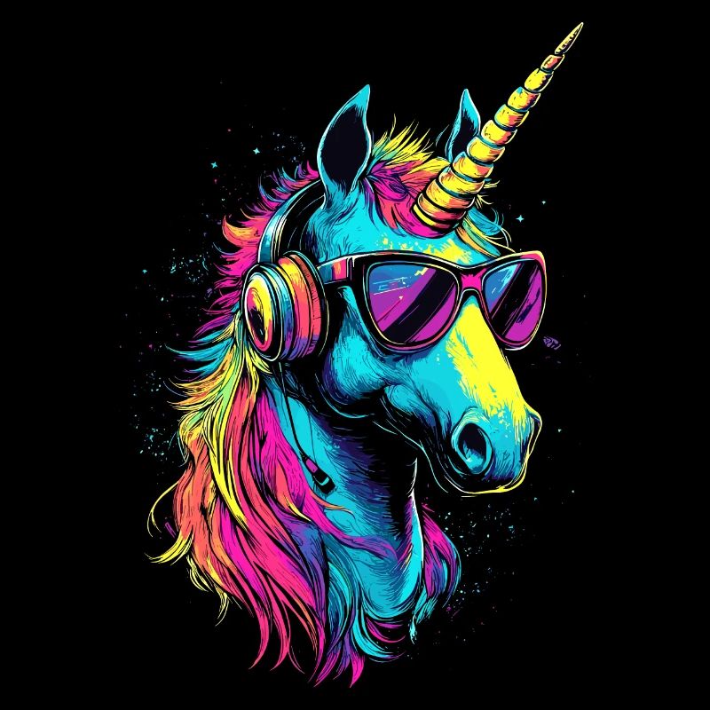 Einhorn Bunt Regenbogen Pferde Reiten Einhörner