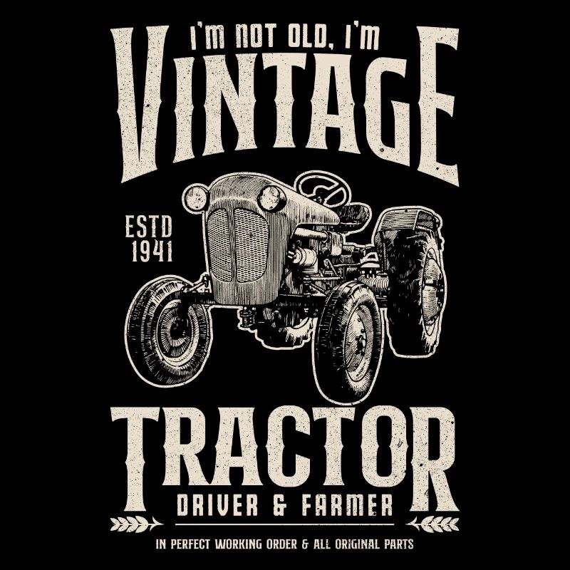 Oldtimer Traktor Bauer Geburtstag Geboren 1941