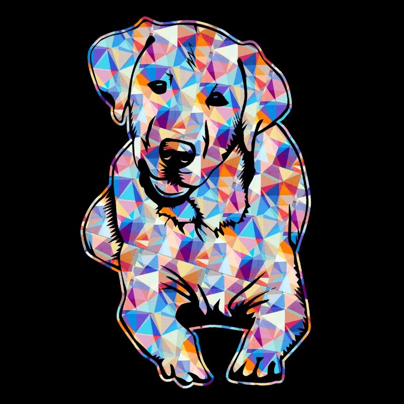 Chocolate Labrador Geometric