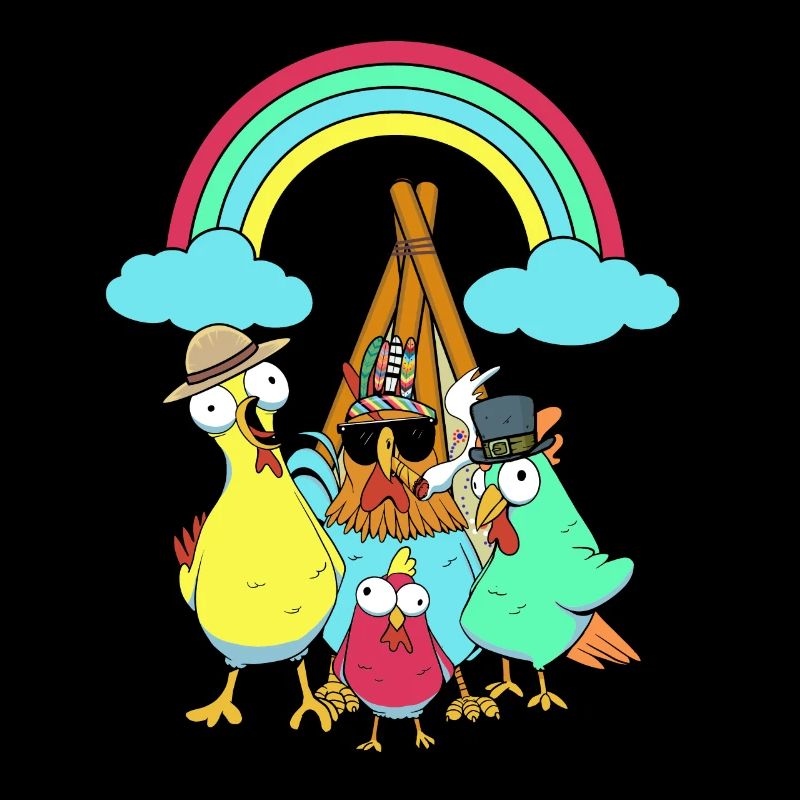 Hippie Teepee Chickens Hippies Chicken