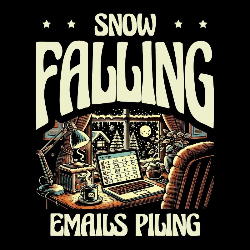 Snow-falling e-mails pile up, winter work