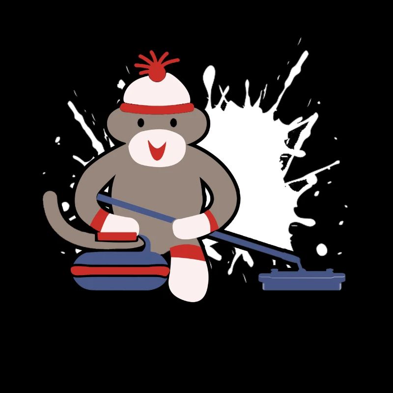 Sock Monkey Curling