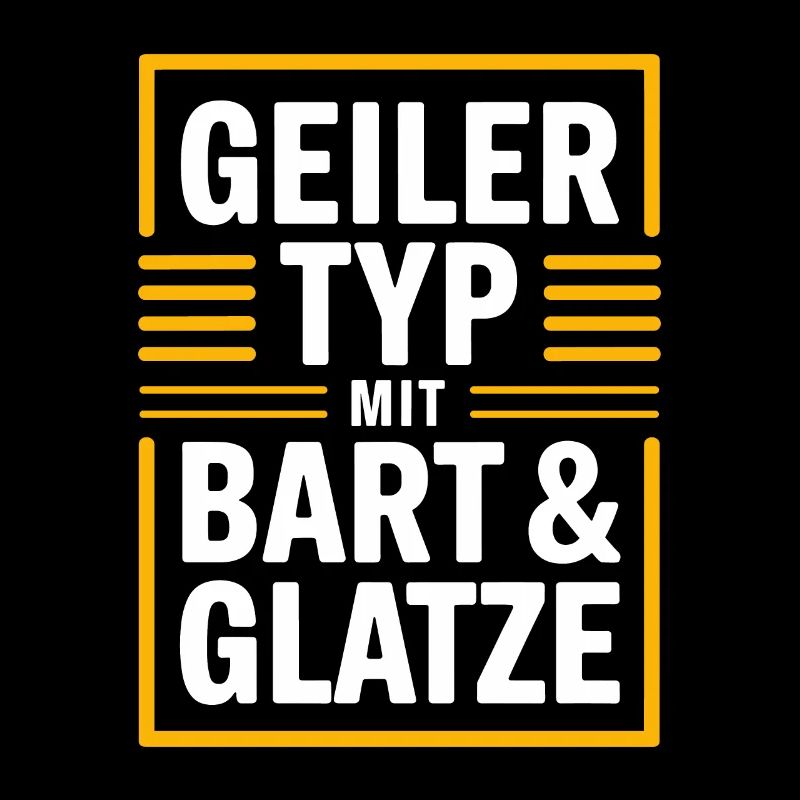 Typ mit Bart und Glatze, Männer Haarausfall Glatze