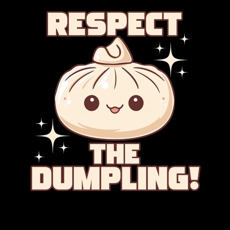 Respect The Dumpling Mignon Cartoon Dumpling