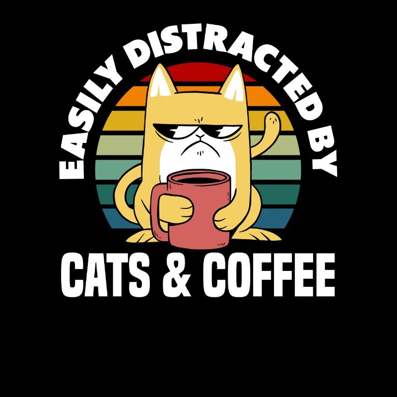 Chats et amateurs de café : simplement distraits