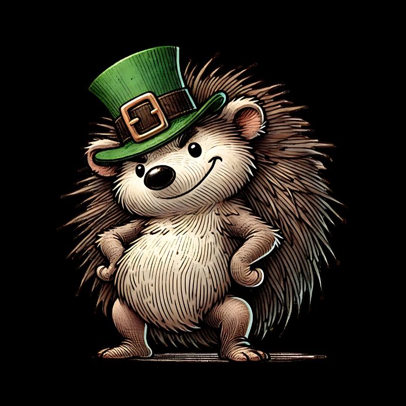Hérisson Irlandais Ludique Saint Patrick Design