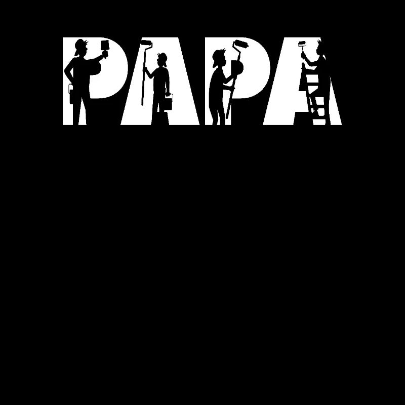 Papa Maler Silhouette Handwerker Design