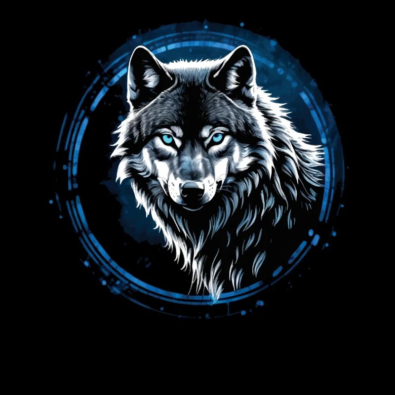 Wolf Liebhaber Wildtier Kunst Wolf Bunt Tier