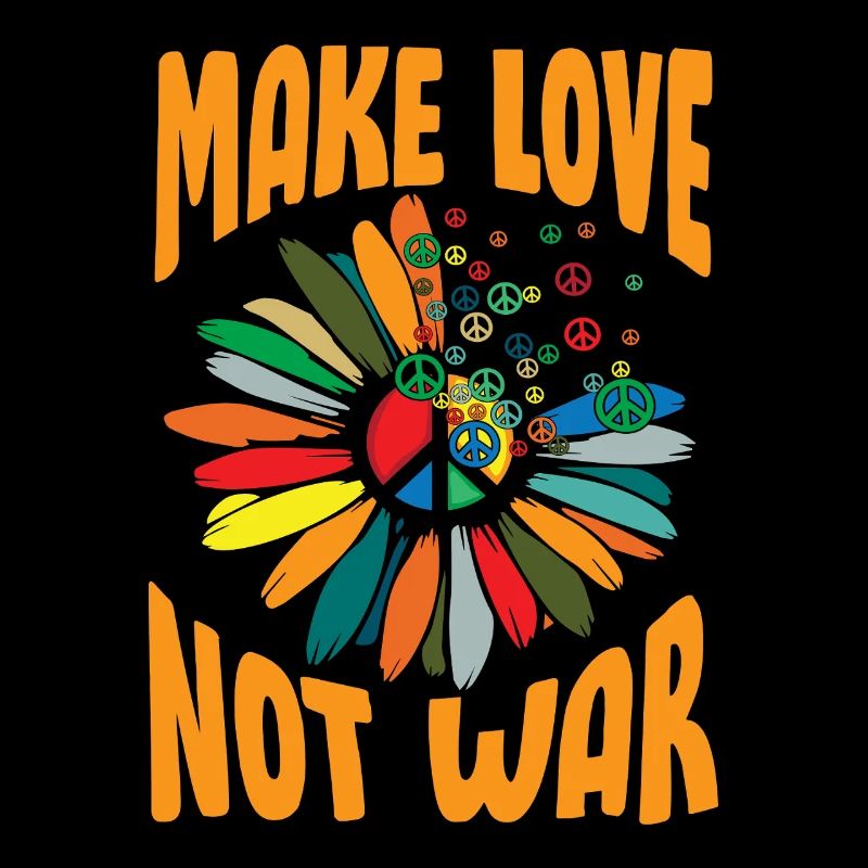 Make Love Not War Flowerpower Hippie