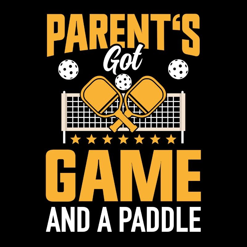 Pickleball Eltern Paddleball Mama Papa Paddle