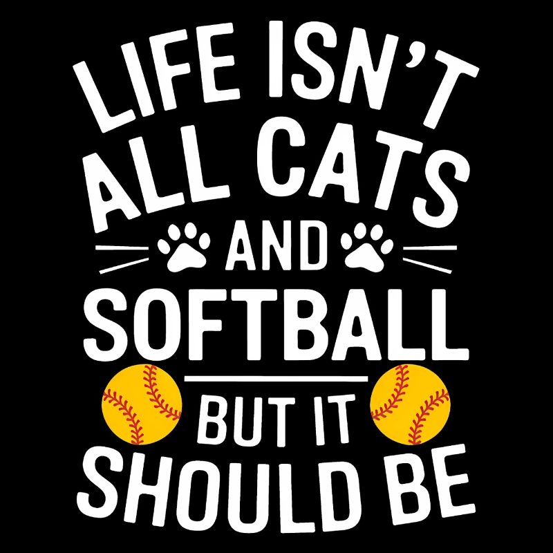 Softball Spruch Katzen Lustiges Softball Geschenk
