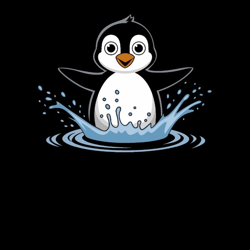 Happy Penguin Swimming Spritz
