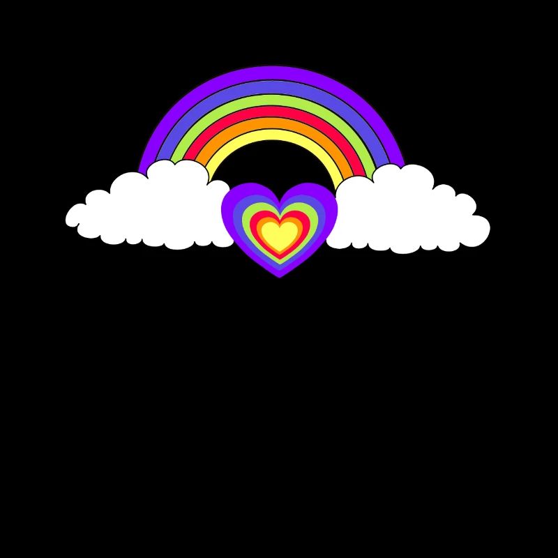 Regenbogen Herz Herzen Liebe Valentin