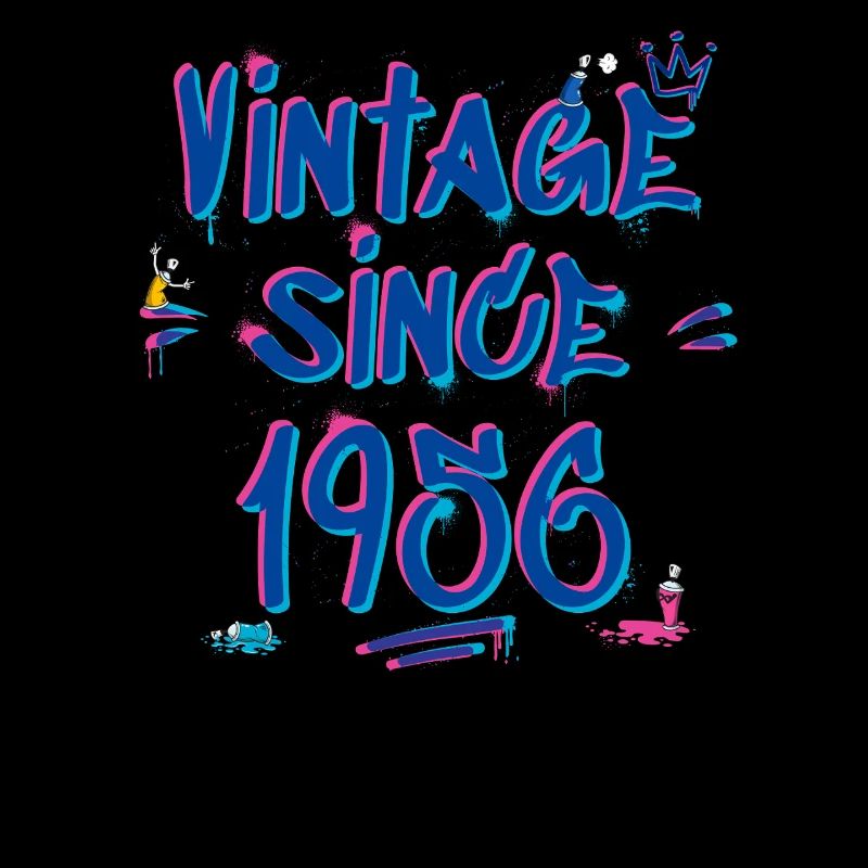 1956 Vintage Graffiti Glitch - 69 ans de style