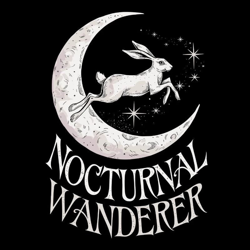 Nocturnal Wanderer Hare on Moon