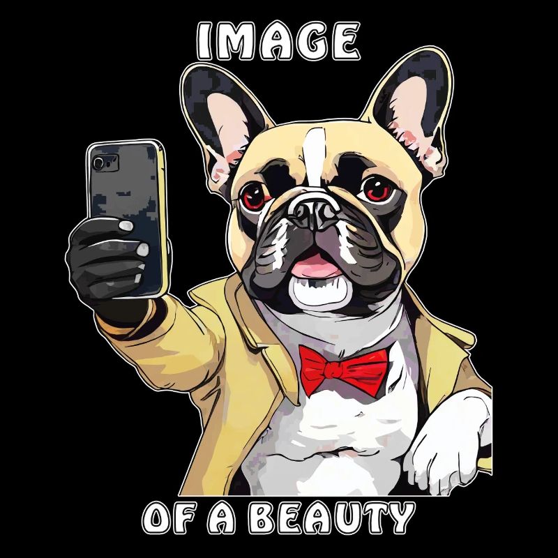 CHIEN SMARTPHONE IMAGE D’UNE BEAUTÉ