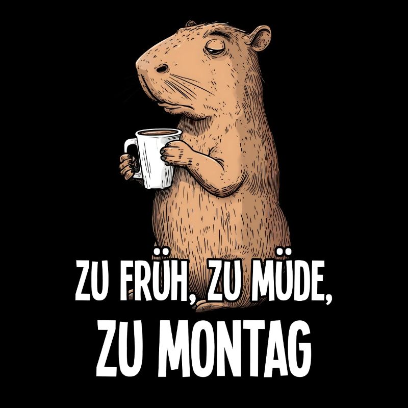 Morgenmuffel Capybara Kaffeeliebhaber Geschenk
