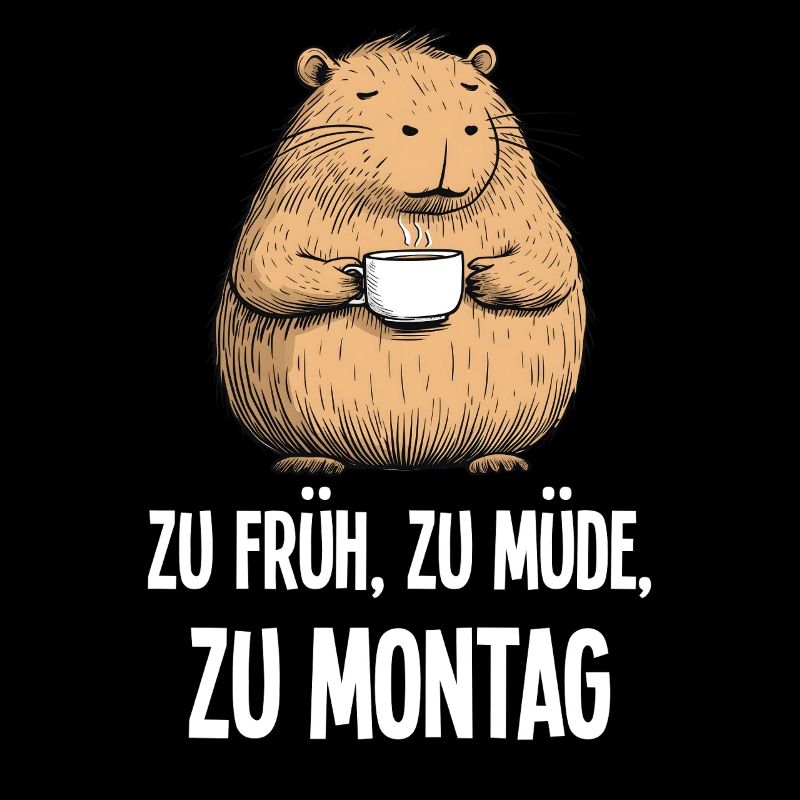 Drôle Matin Grouch Capybara Café Cadeau