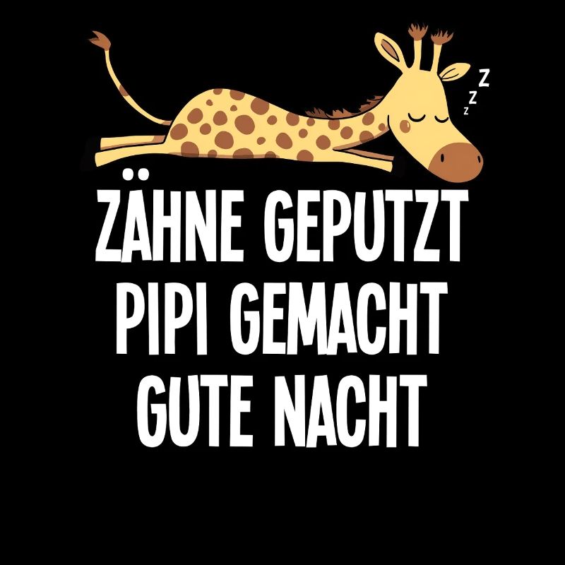 Teeth brushed Good night sleeping giraffe