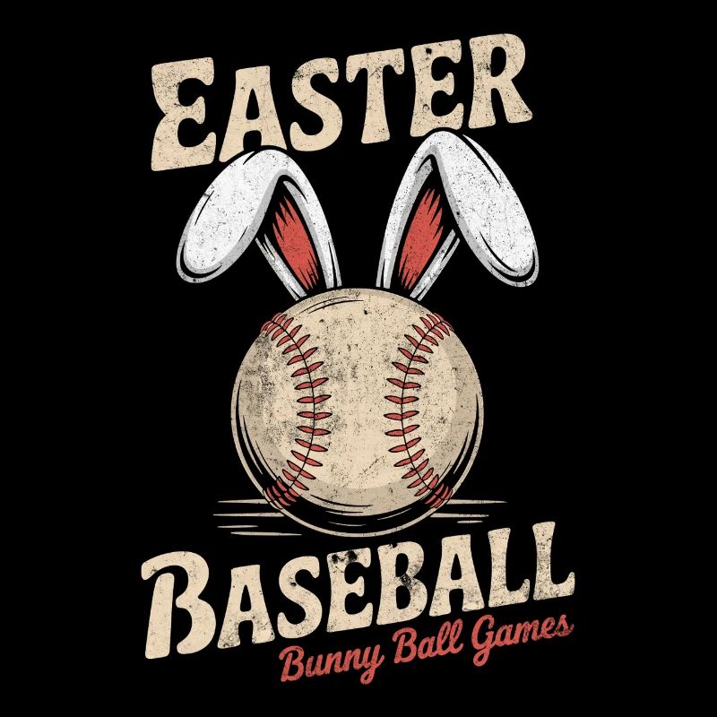 Baseball avec oreilles de lapin Conception de Pâques