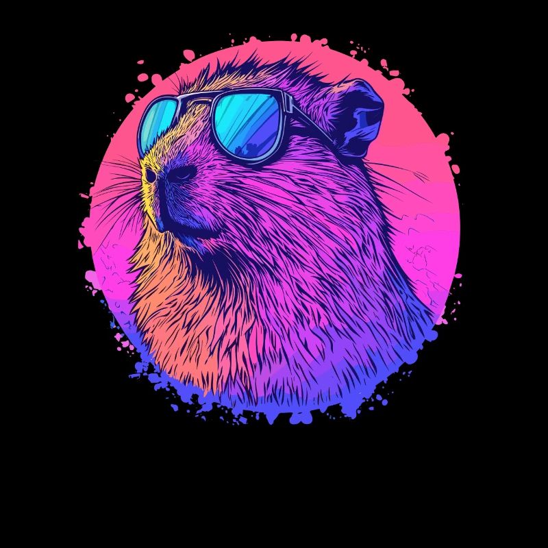 Capybara avec lunettes de soleil