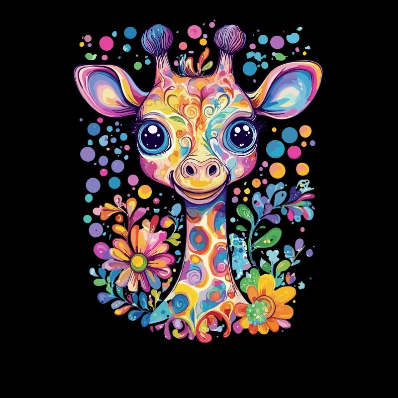 Colorful Giraffe Dreams