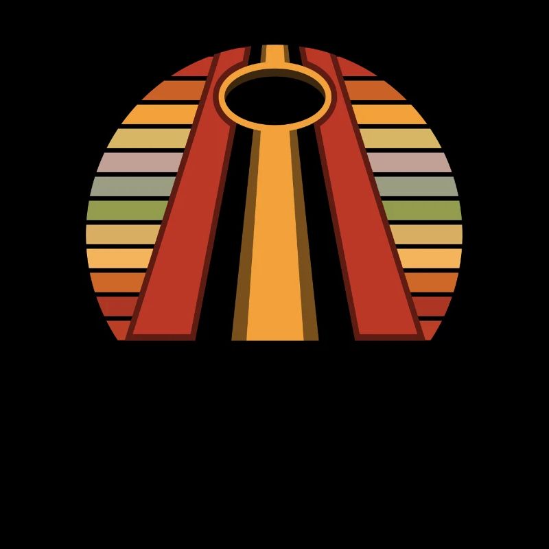 Cornhole Player Retro Stripe Art