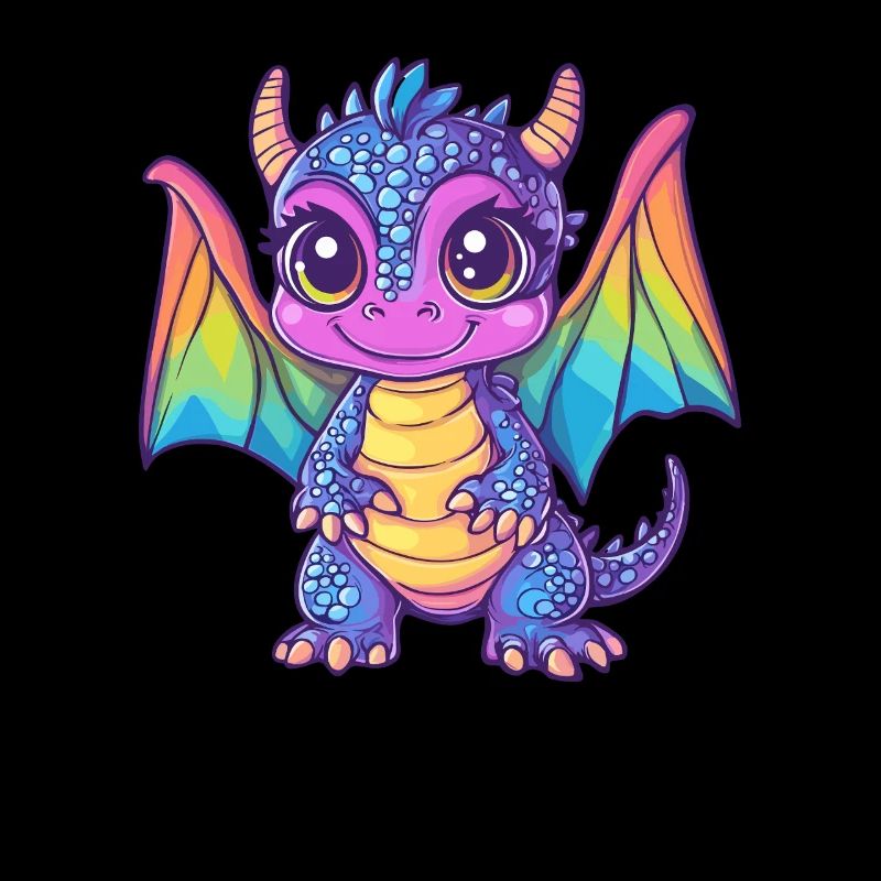 Bunter Baby-Drache