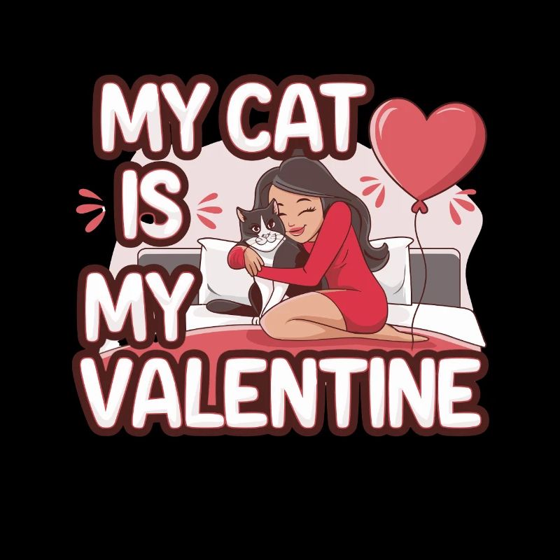 Mon chat est mon préféré de la Saint-Valentin