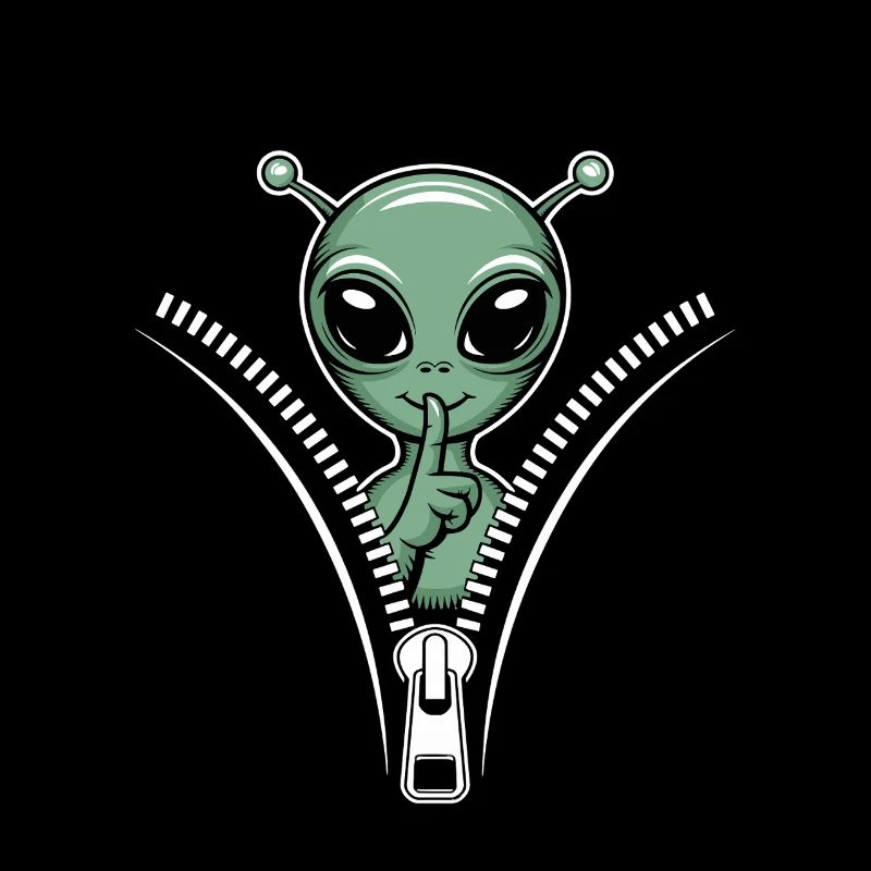 Drôle d’extraterrestre avec conception de fermeture éclair