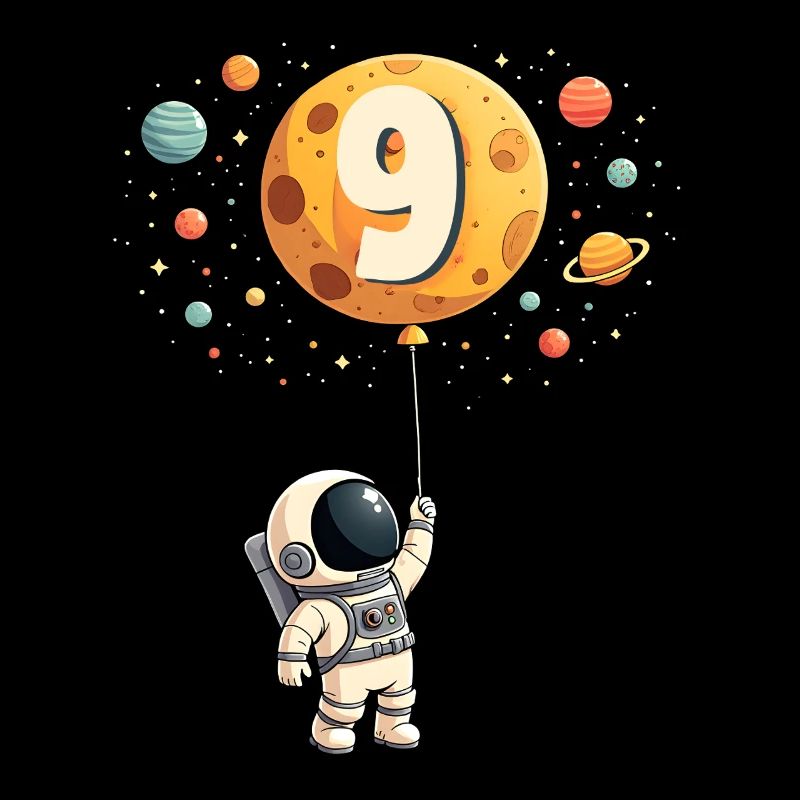 Mignon astronaute 9e anniversaire garçon espace