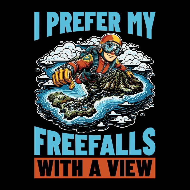 Skydiving I Prefer My Freefalls With Parachuting