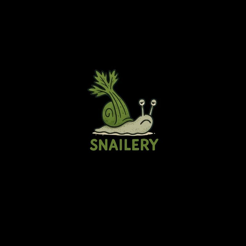 Céleri escargot illustration avec jeu de mots